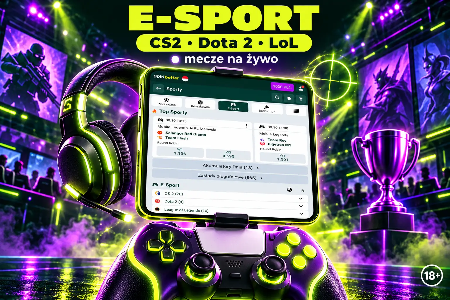 Zakłady e-sportowe online – CS2, Dota 2 i League of Legends