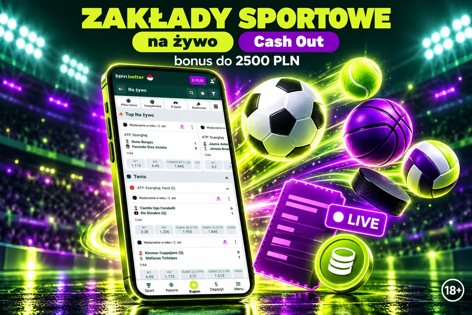 Zakłady sportowe online – piłka nożna, tenis i zakłady na żywo